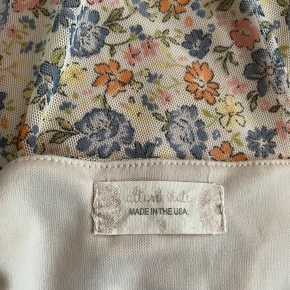 Altered State Floral Mesh Lined Cap Sleeve 90s Grunge Goth Punk Babydoll Dress M - Picture 9 of 11